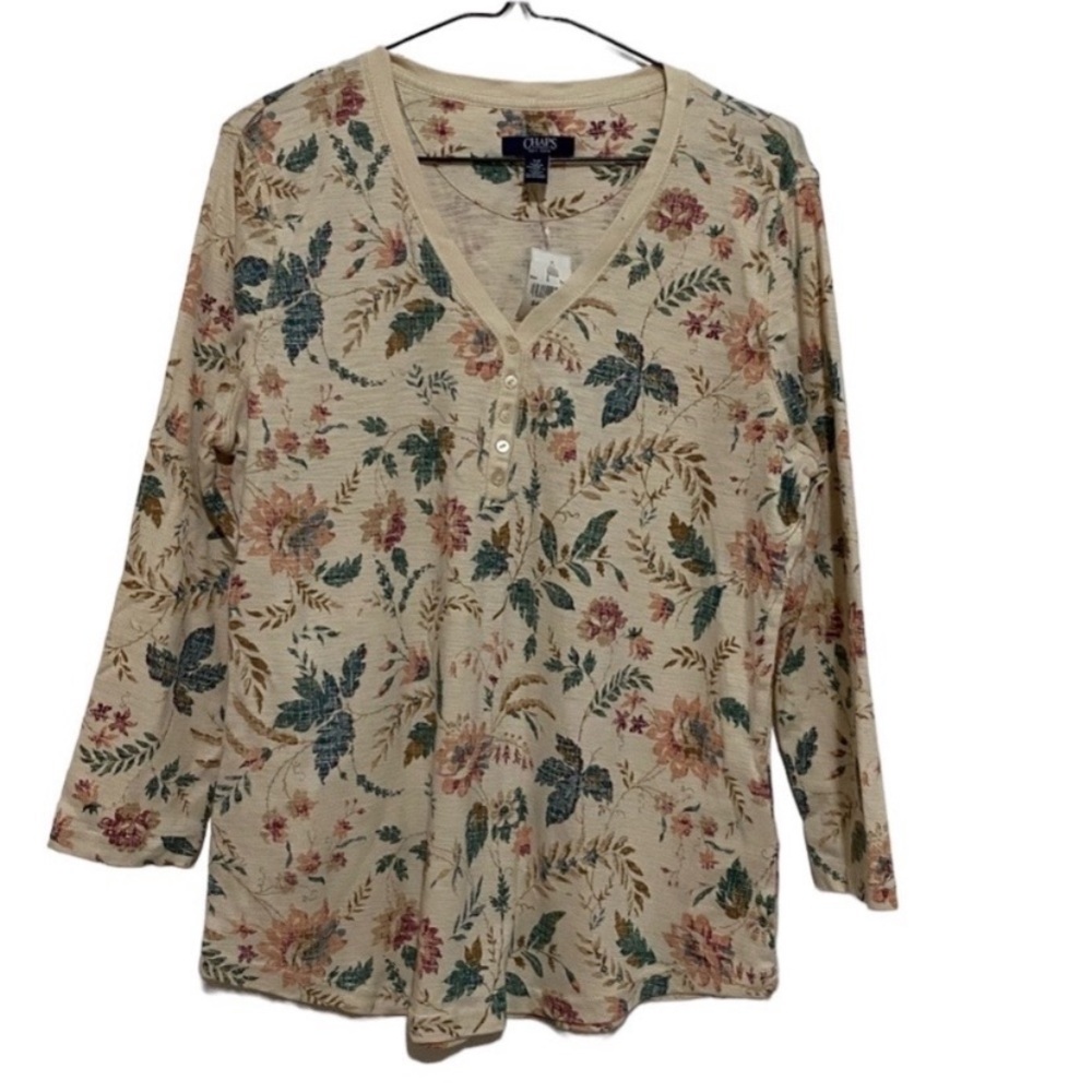 Chaps Henley Casual Top